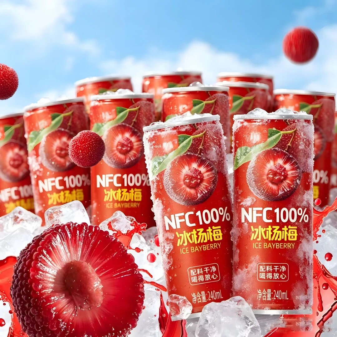 100%NFC冰酿鲜果饮品罐杨梅