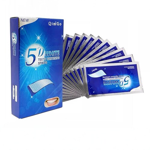 海外新品牙贴5D牙贴 去黄美白贴 干贴Teeth Whitening Strips跨境