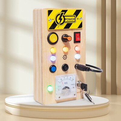 红绿灯交通讯号灯木质儿童车男孩女孩教具发光信号灯幼儿园