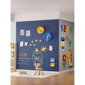 层磁性黑板墙儿童磁力创意自粘白板写字板以在墙上 墙擦写无尘小