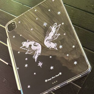 蝴蝶效应无封面透压力无笔槽边侧面磁吸充电画笔平板壳单壳适