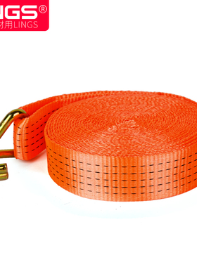 ling 货车紧绳器货物捆绑带集装箱固定器m宽*米钩整