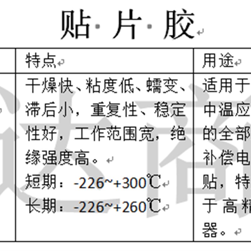 应变片长期使用胶水高性能环氧胶H-610