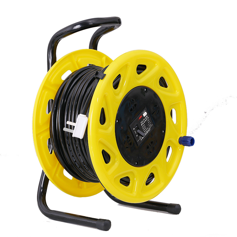 泽优电缆盘绕线盘收线器电线卷线盘线滚子带线线盘插座带漏保