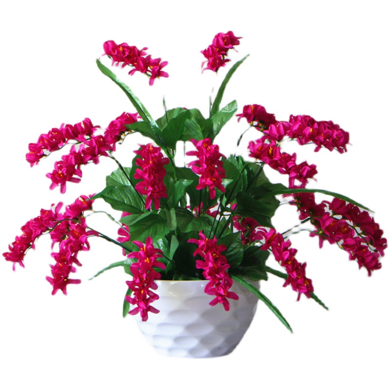 仿真花蝴蝶兰花艺盆栽仿真干花套装饰假花绢花客厅餐桌卧室摆放花