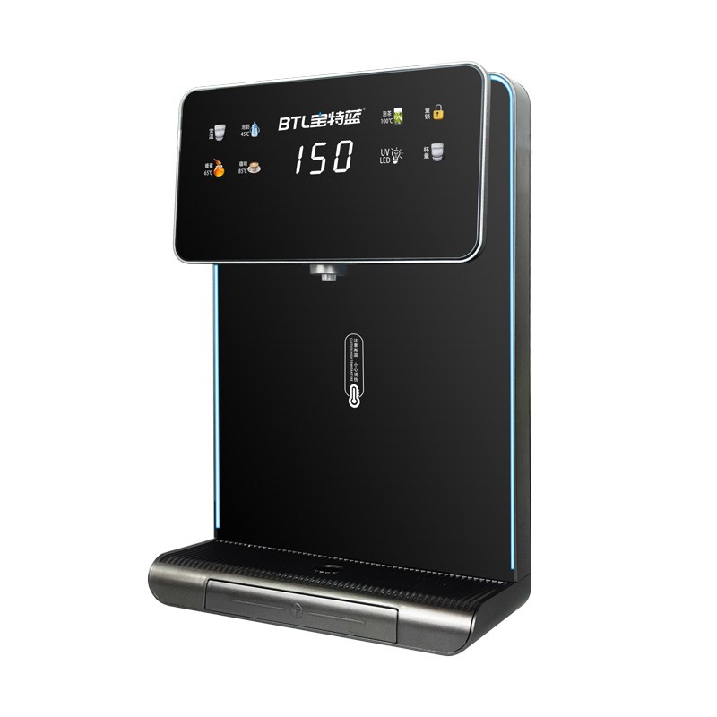 壁挂式管线机家用5档调温秒速热饮水机无胆超薄悬浮屏净水器一体