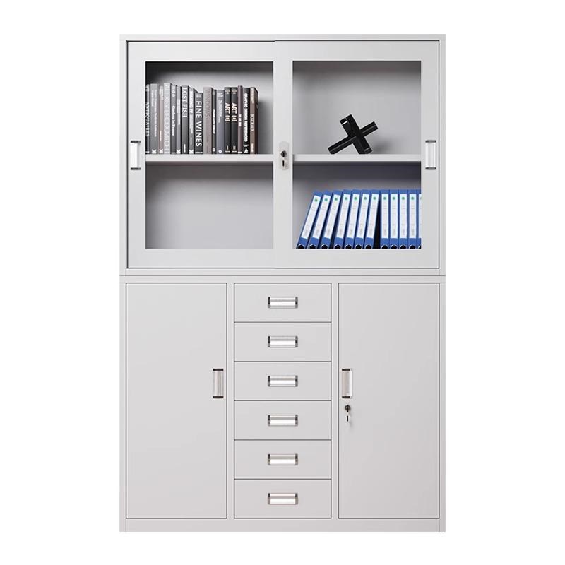 加厚文件柜子铁皮柜1180宽中六斗抽屉钢制资料柜a4办公室档案柜