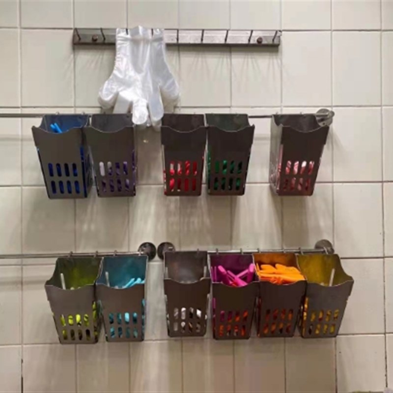 肯德基不锈钢小件餐厅用RFID标签夹收纳篮肯德基定位提供发票