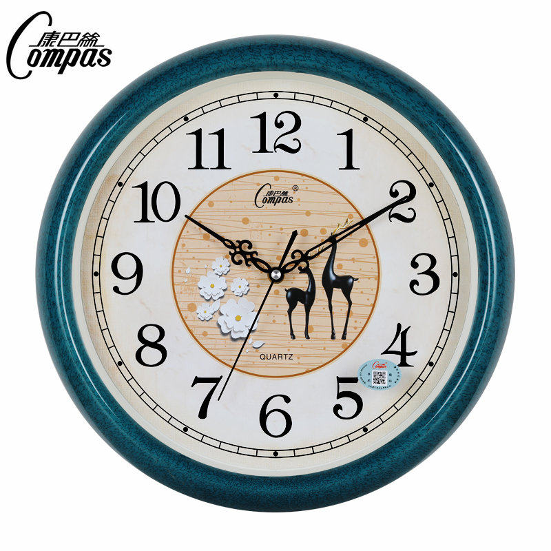 康巴丝电子挂钟客厅钟表创意时钟现代挂墙挂表时尚石英钟家用