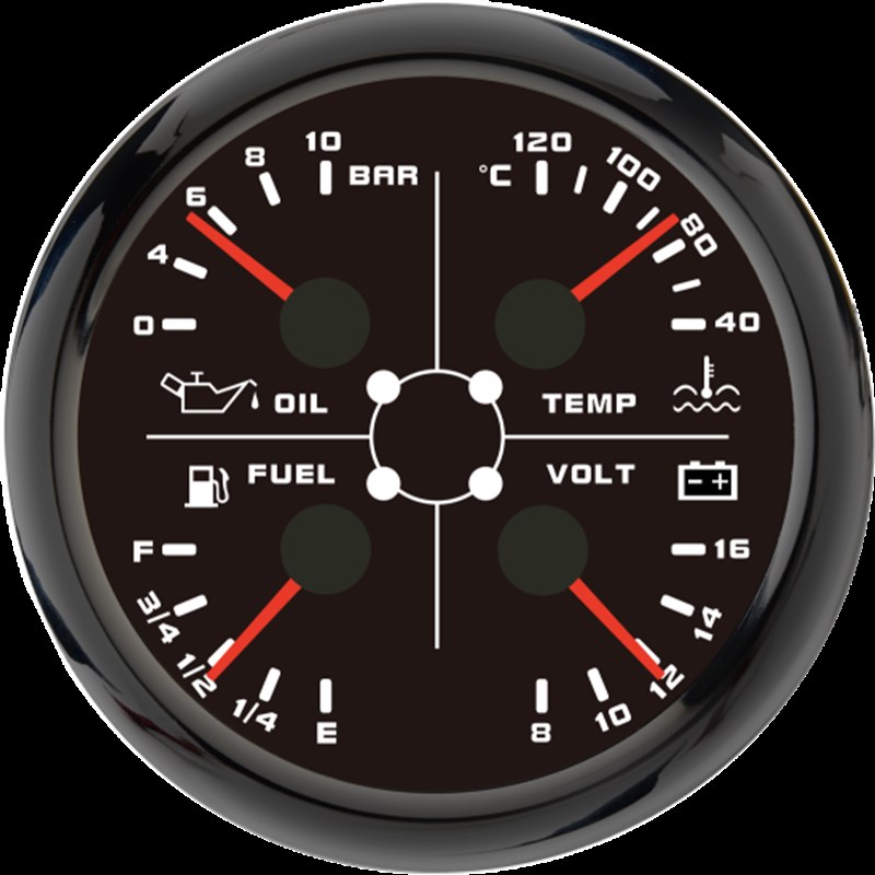 燃油表水温表电压表油压多功能款通用汽车船用游艇仪表仪测