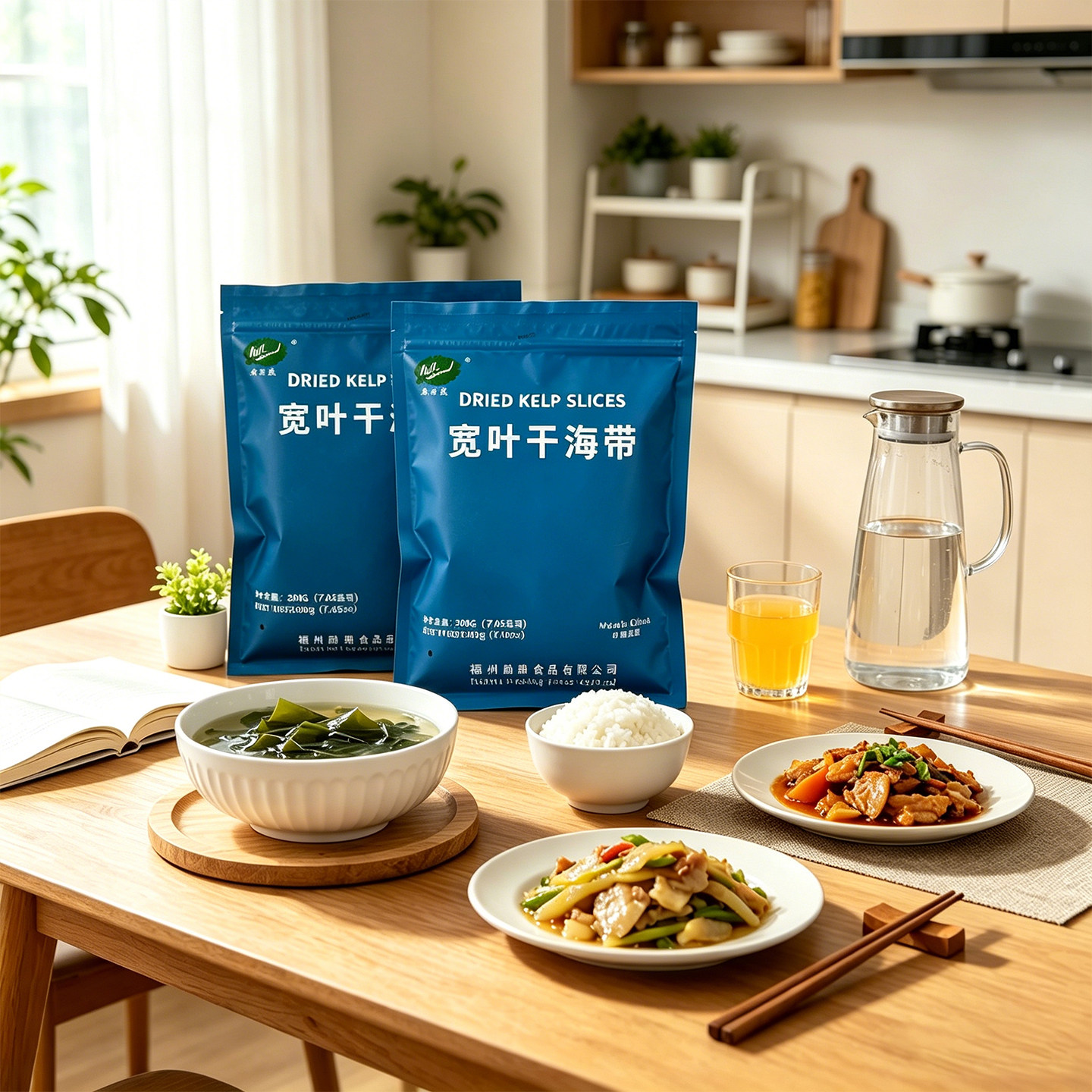 非盐渍干海带 整条宽叶日晒海带 薄款易炖煮 家常做菜海产食材