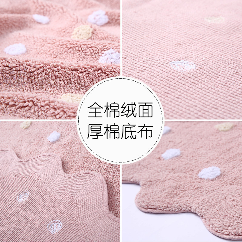in饼干全棉圆形地毯女孩卧室床边地垫男孩写字椅吊篮地板保护垫,居家布艺,地毯,淘宝优惠券,粉丝福利购,淘宝优惠卷