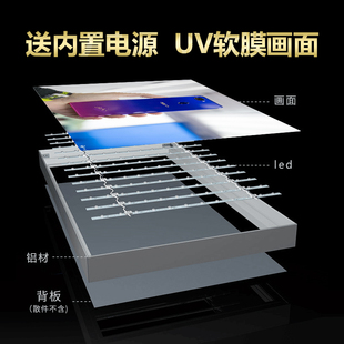 卡布灯箱软膜灯箱布天吊顶挂墙式店铺广告牌无边框手店