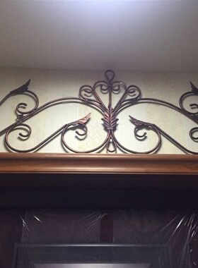 欧式铁艺门饰墙壁饰品黑色上装饰壁挂帘壁饰室内户饰品