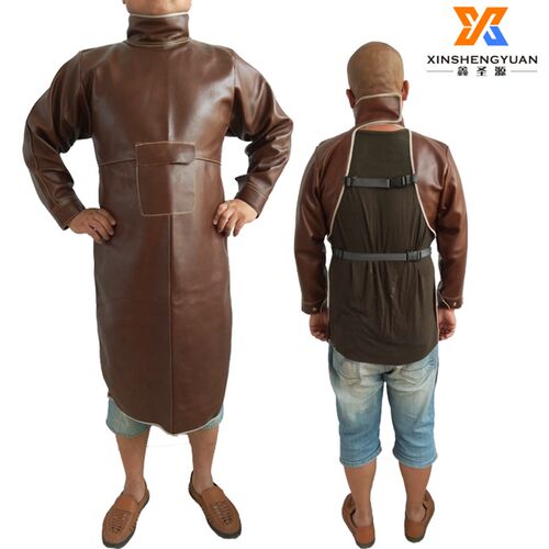 牛皮电焊防护服焊工焊接工作服防阻燃带袖反穿衣围裙