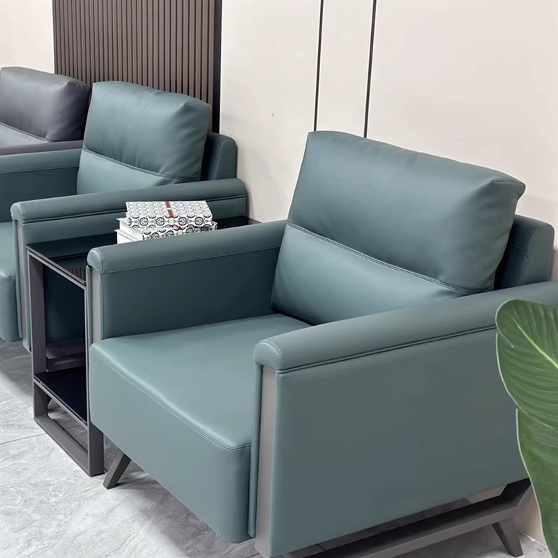 办公沙发椅单人位接待商务会客厅休息区小沙发办公室茶几