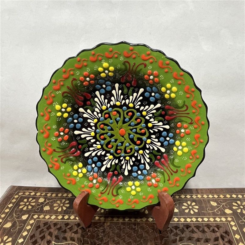 厘米土耳其全手工陶瓷欧式客厅挂壁装饰沙拉水果盘颜色纹随机,特色手工艺,漆器,淘宝优惠券,粉丝福利购,淘宝优惠卷