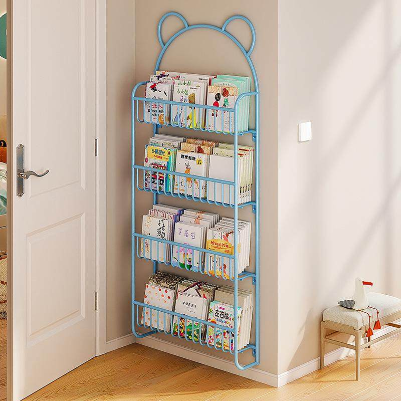 墙上儿童书架简易铁艺绘本书本收纳架门后挂墙省空间宝宝置物架,节庆用品/礼品,新娘配件,淘宝优惠券,粉丝福利购,淘宝优惠卷