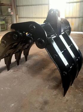 卡特306机械抓木器4+3机械抓钢机甘蔗废铁夹子抓钢机抓石头