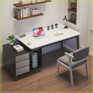 电脑桌台式放书桌电脑桌一体卧室办公桌学生写字