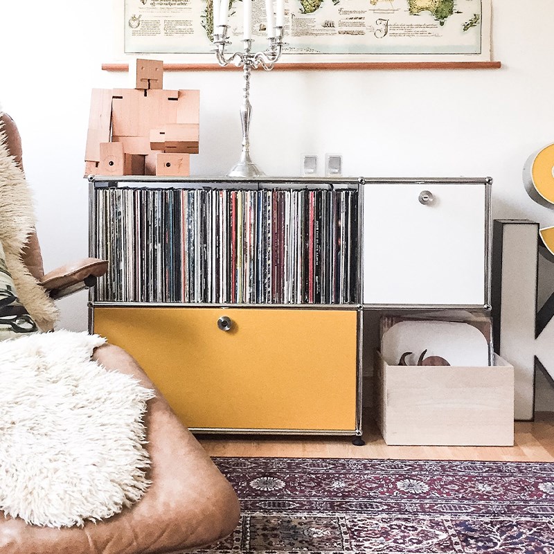 中古USM不锈钢餐边柜模块组合柜客厅电视柜收纳储物柜子置物斗柜