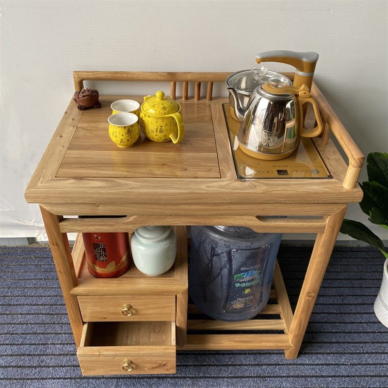 榆木实木办公茶水柜新茶台带抽屉茶几一体式茶道桌烧水,商业/办公家具,办公茶水柜,淘宝优惠券,粉丝福利购,淘宝优惠卷