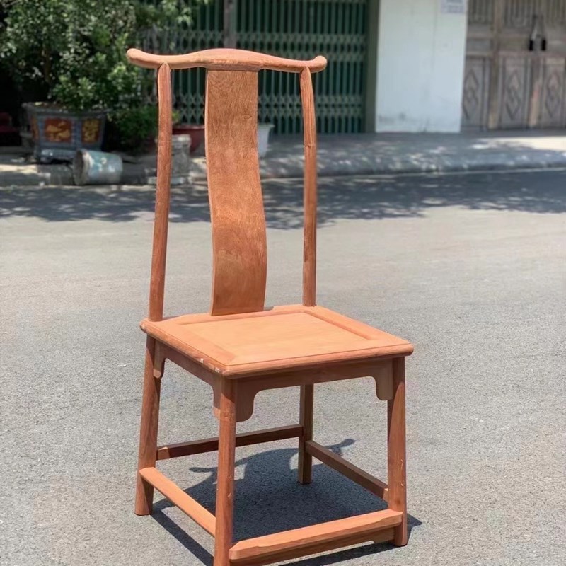 缅花餐椅官帽椅红木餐椅花梨木餐椅椅子大果紫檀餐椅子