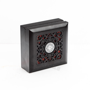 正方形玉石印章私章快干印台添加印油款红色印油档木盒