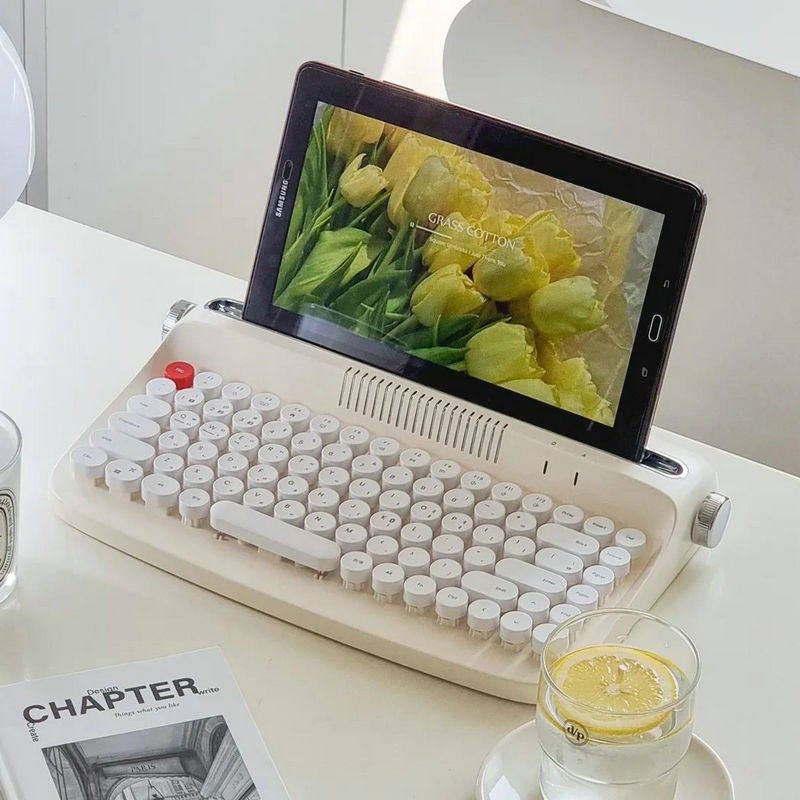 韩国o复古键盘手id平板电脑笔记本外接打字,3C数码配件,平板电脑外接键盘,淘宝优惠券,粉丝福利购,淘宝优惠卷