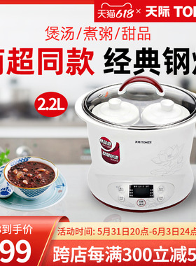 天际 DGDG微电脑隔水电炖锅 家用电炖盅 预约煲汤锅