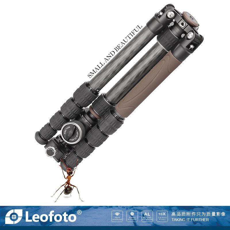徕图 L2CT小巧球形阻尼云台中轴碳纤维反折三脚架快装板