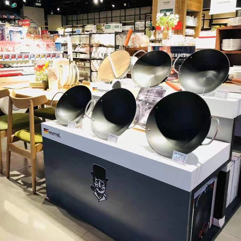 食弥特窒化铁锅炒锅生铁铸铁锅无涂层铁锅免锅