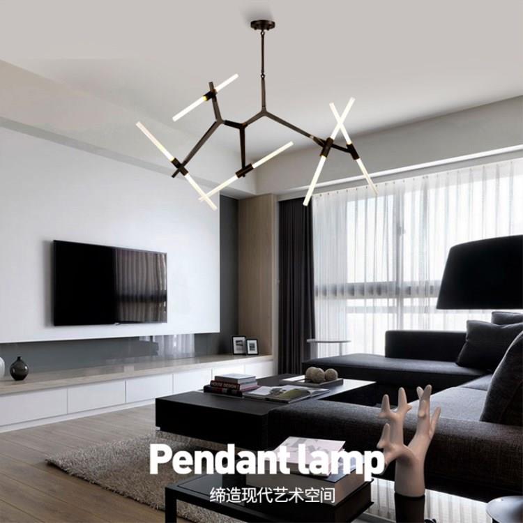设计师后现代北欧简约创意客厅餐厅别墅网红个性入户人字树枝吊灯
