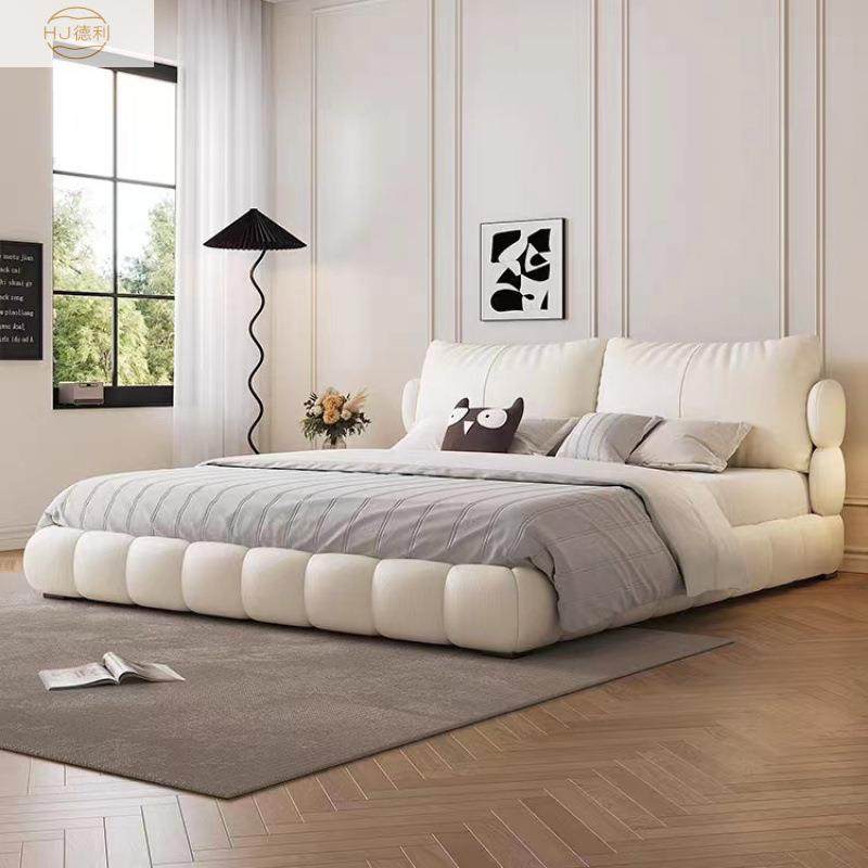 卧室新款轻奢奶油风带软靠皮床气压储物法式奶油泡芙床主卧婚床,特色手工艺,其他特色工艺品,淘宝优惠券,粉丝福利购,淘宝优惠卷