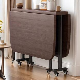 餐桌家用小户型折叠饭桌长方形桌子吃饭出租屋现代简约桌