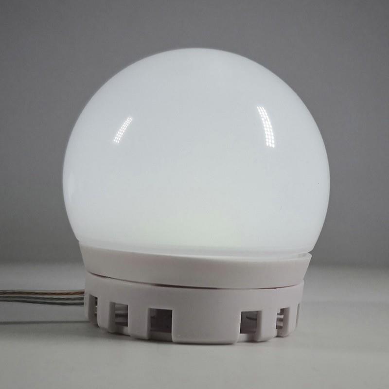 LED化妆镜灯泡好莱坞隐藏布线旋转收线镜前灯串冷暖调色