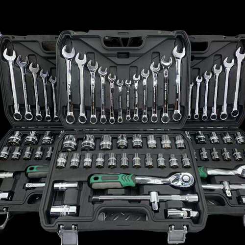 37件套汽车棘轮维修组合套筒扳手修车工具汽修工具箱套装多功能
