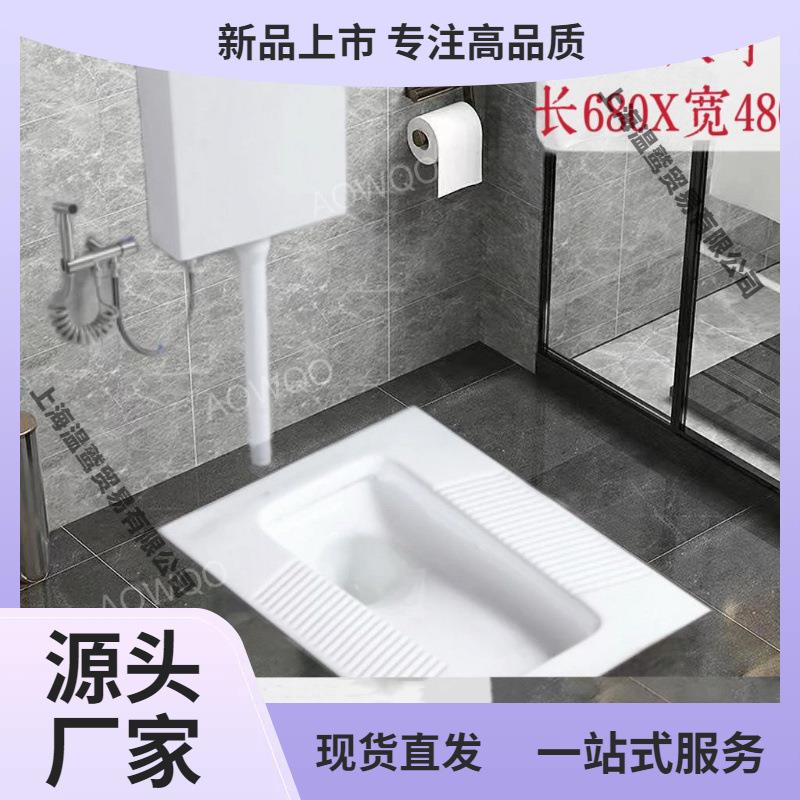 大款新款特卫生间便陶瓷防臭便池蹲坑套装盆家用水箱大便加长厕所