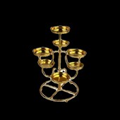 三层七星酥油灯架放小时酥油灯架合金座烛台合金灯座腊烛台