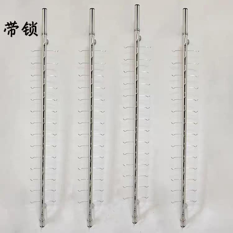 眼镜展示架壁挂式太阳镜展架带锁防盗眼镜陈列架铝合金属墨镜架子