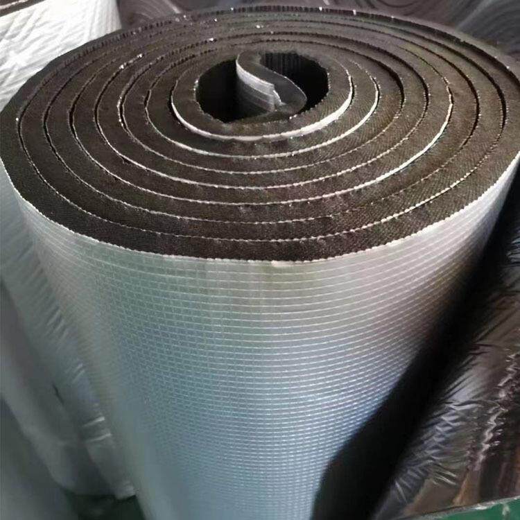 压花铝箔橡塑板下水道隔音棉铝箔自粘110型管道下水道吸音棉