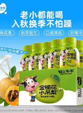 轻上牛牛金银花小吊梨儿童小孩子枇杷雪梨汁秋冬清润小瓶果汁饮品