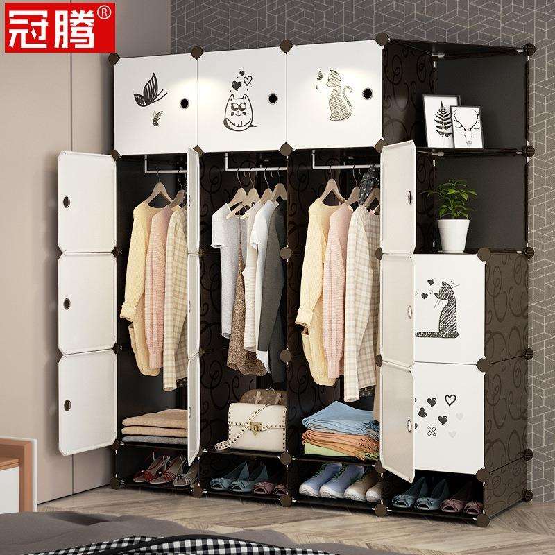 衣柜家用布艺衣服收纳箱特大号简易现代简约塑料2022热销榜大衣柜
