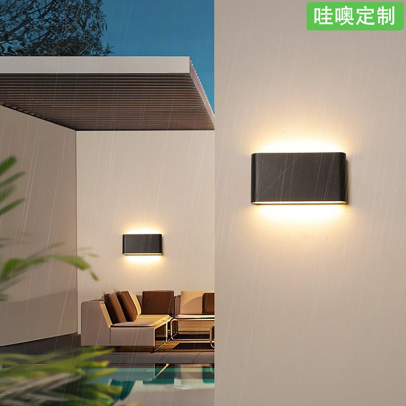 【哇噢】超薄户外防水壁灯led家用外墙庭院过道别墅庭院景观装饰
