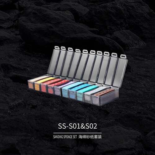 海绵砂纸套装 SS-S01&SS-S02对应多种规格曲面弧面打磨海绵砂纸
