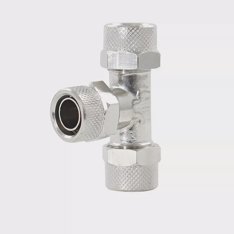 亚德客ABE锁母三通X-ABE4/6/8/10/12快拧金属T型气W动快速气管接