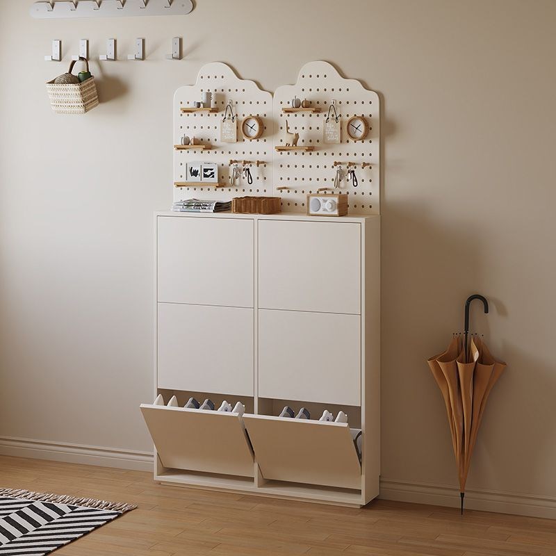 实木鞋柜洞洞板入户门厅洞洞置物B架墙面挂板靠墙超薄柜子收纳架