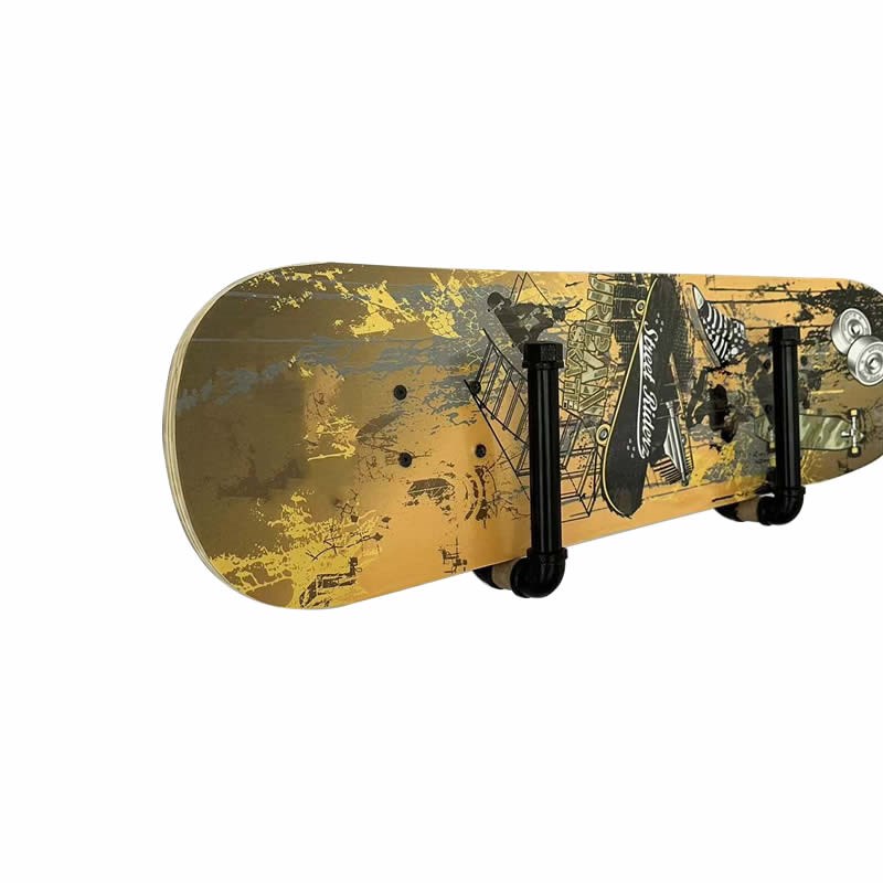 工业风格水管长板双翘滑板挂架承重挂放架铁制墙壁墙上吊架支架