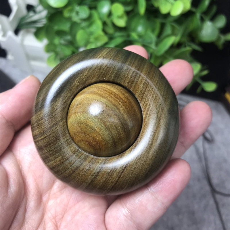 时来运转檀木手把件木质转运珠绿檀木酸枝实木文玩把件按摩手球