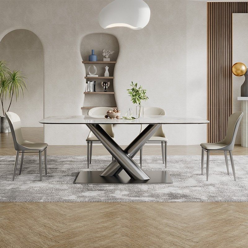 意式极简长方形餐桌椅现代小户型岩板家用高端饭桌,住宅家具,岩板餐桌,淘宝优惠券,粉丝福利购,淘宝优惠卷
